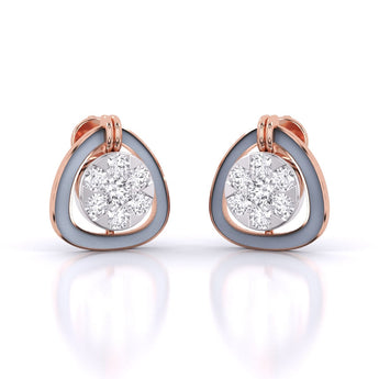 Ivana Jewels Earrings Rose Gold / 14KT Petite Diamond Earrings