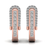 Ivana Jewels Earrings Rose Gold / 14KT Round Cut Diamonds Halo Earring