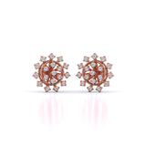Ivana Jewels Earrings Rose Gold / 14KT Snowflake Diamond Studs