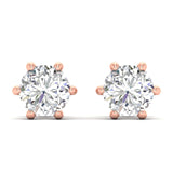 Ivana Jewels Earrings Rose Gold / 14KT Solitaire Diamond Studs