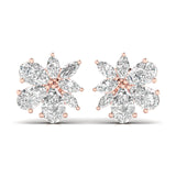 Ivana Jewels Earrings Rose Gold / 14KT Solitaire Pear Shape & Marquise Shape Diamonds Fancy Earring