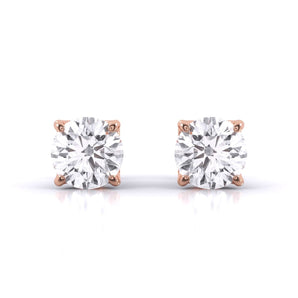 Ivana Jewels Earrings Rose Gold / 14KT Solitaire Studs