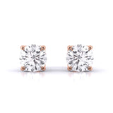 Ivana Jewels Earrings Rose Gold / 14KT Solitaire Studs