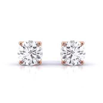Ivana Jewels Earrings Rose Gold / 14KT Solitaire Studs