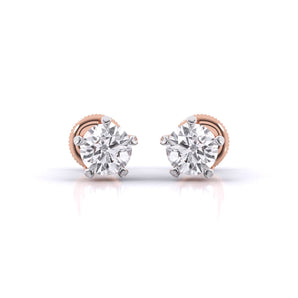 Ivana Jewels Earrings Rose Gold / 14KT Solitaire Studs Earring For Her