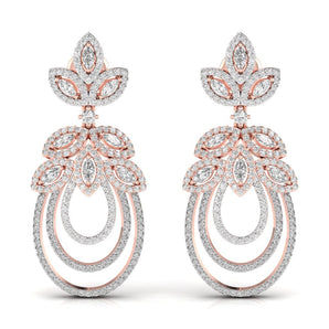 Ivana Jewels Earrings Rose Gold / 14KT Staid Lab Grown Diamond Earring
