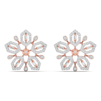 Ivana Jewels Earrings Rose Gold / 14KT Stud Diamond Earrings