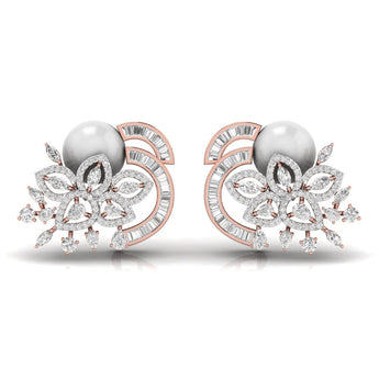 Ivana Jewels Earrings Rose Gold / 14KT Stylish Party Wear Earring For Her