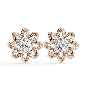Ivana Jewels Earrings Rose Gold / 14KT Sunflower Inspired Earrings