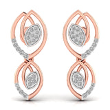 Ivana Jewels Earrings Rose Gold / 14KT Teardrop Diamond Stud Earrings