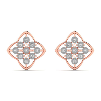 Ivana Jewels Earrings Rose Gold / 14KT Unique Diamond Stud Earrings