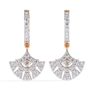 Ivana Jewels Earrings Rose Gold / 14KT Vintage Style Fan Earrings