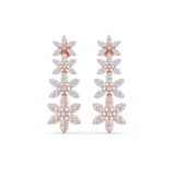 Ivana Jewels Earrings Rose Gold / 14KT Yellow Gold Tower De Flora Diamond Dangler