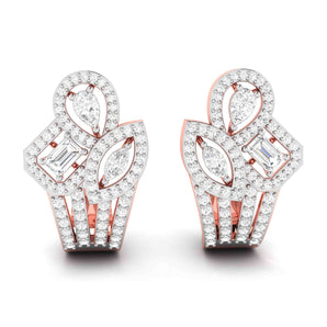Ivana Jewels Earrings Rose Gold / 18KT Ivana Diamonds Offers Variety Of Lab Grown Diamond Bali Style Earring