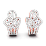 Ivana Jewels Earrings Rose Gold / 18KT Ivana Diamonds Offers Variety Of Lab Grown Diamond Bali Style Earring