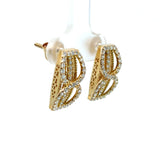 Ivana Jewels Earrings Round Cut Diamonds Ballerina Earrings