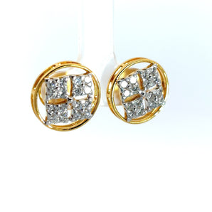 Ivana Jewels Earrings Round cut Diamonds Studded Earrings