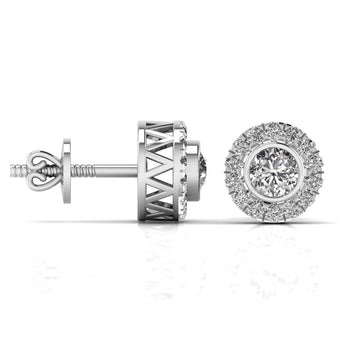 Ivana Jewels Earrings Round Cut Diamonds Studs Earring