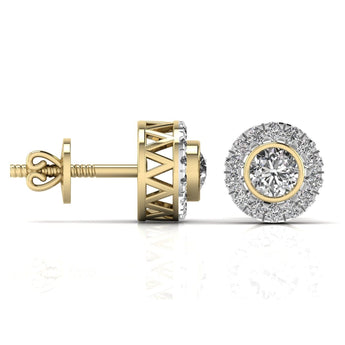 Ivana Jewels Earrings Round Cut Diamonds Studs Earring