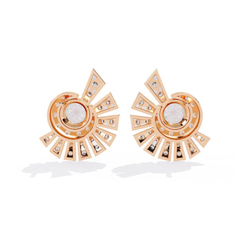 Ivana Jewels Earrings Round Diamond Cluster Earrings