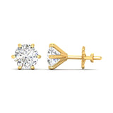 Ivana Jewels Earrings Six-Prong Diamond Stud Earrings