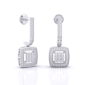 Ivana Jewels Earrings Sleek Drop Diamond Earrings