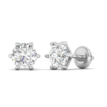 Ivana Jewels Earrings Solitaire Diamond Studs