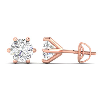 Ivana Jewels Earrings Solitaire Diamond Studs