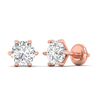 Ivana Jewels Earrings Solitaire Diamond Studs