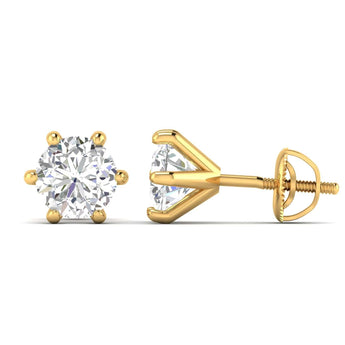 Ivana Jewels Earrings Solitaire Diamond Studs