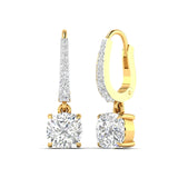 Ivana Jewels Earrings Square Cushion Diamond Dangle Earrings