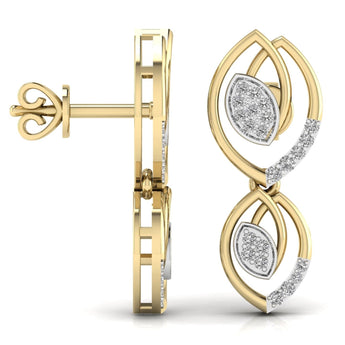 Ivana Jewels Earrings Teardrop Diamond Stud Earrings