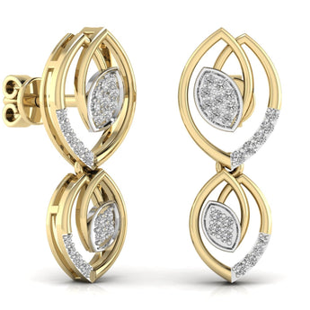 Ivana Jewels Earrings Teardrop Diamond Stud Earrings