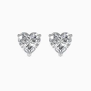 Ivana Jewels Earrings White Gold / 14KT 0.25 Carat Heart Shape Diamonds Stud Earring