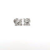 Ivana Jewels Earrings White Gold / 14KT 1.03 carat Each Princess Solitaire Diamond 4-Prong Basket Setting Stud Earring