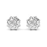 Ivana Jewels Earrings White Gold / 14KT 1.5 Carats Each Round Diamond 8 Prong Setting Studs Earring
