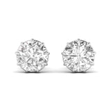 Ivana Jewels Earrings White Gold / 14KT 1.5 Carats Each Round Diamond 9 Prong Setting Studs Earring