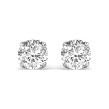 Ivana Jewels Earrings White Gold / 14KT 1.5 Carats Each Round Diamond Four Prong Basket Setting Studs Earring