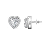Ivana Jewels Earrings White Gold / 14KT 1.50 Carat Each Fancy Heart Shape Earrings For Her