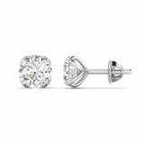 Ivana Jewels Earrings White Gold / 14KT 1 Carats Each Round Diamonds 4-prongs Setting Studs Earrings
