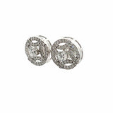 Ivana Jewels Earrings White Gold / 14KT 50 Pointers Each Round Diamonds Cluster Earrings
