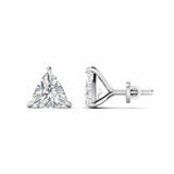 Ivana Jewels Earrings White Gold / 14KT 80 Pointers Each Trillion Cut Diamonds Studs Earrings