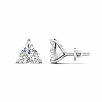 Ivana Jewels Earrings White Gold / 14KT 80 Pointers Each Trillion Cut Diamonds Studs Earrings