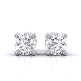 Ivana Jewels Earrings White Gold / 14KT 80 Pointers Round Cut Diamonds Statement Studs
