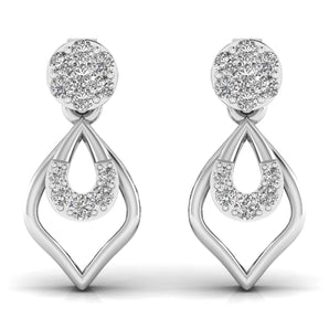 Ivana Jewels Earrings White Gold / 14KT Blinging Lab Grown Diamond Earrings
