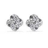 Ivana Jewels Earrings White Gold / 14KT Braided Stud Earrings