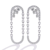 Ivana Jewels Earrings White Gold / 14KT Classic Diamond  U-Hoop Earrings