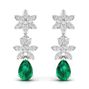 Ivana Jewels Earrings White Gold / 14KT Classy Drop Earring