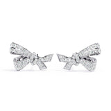 Ivana Jewels Earrings White Gold / 14KT Delicate Diamond Bow Earrings