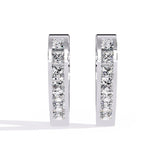 Ivana Jewels Earrings White Gold / 14KT Diamond Accent Hoop Earrings